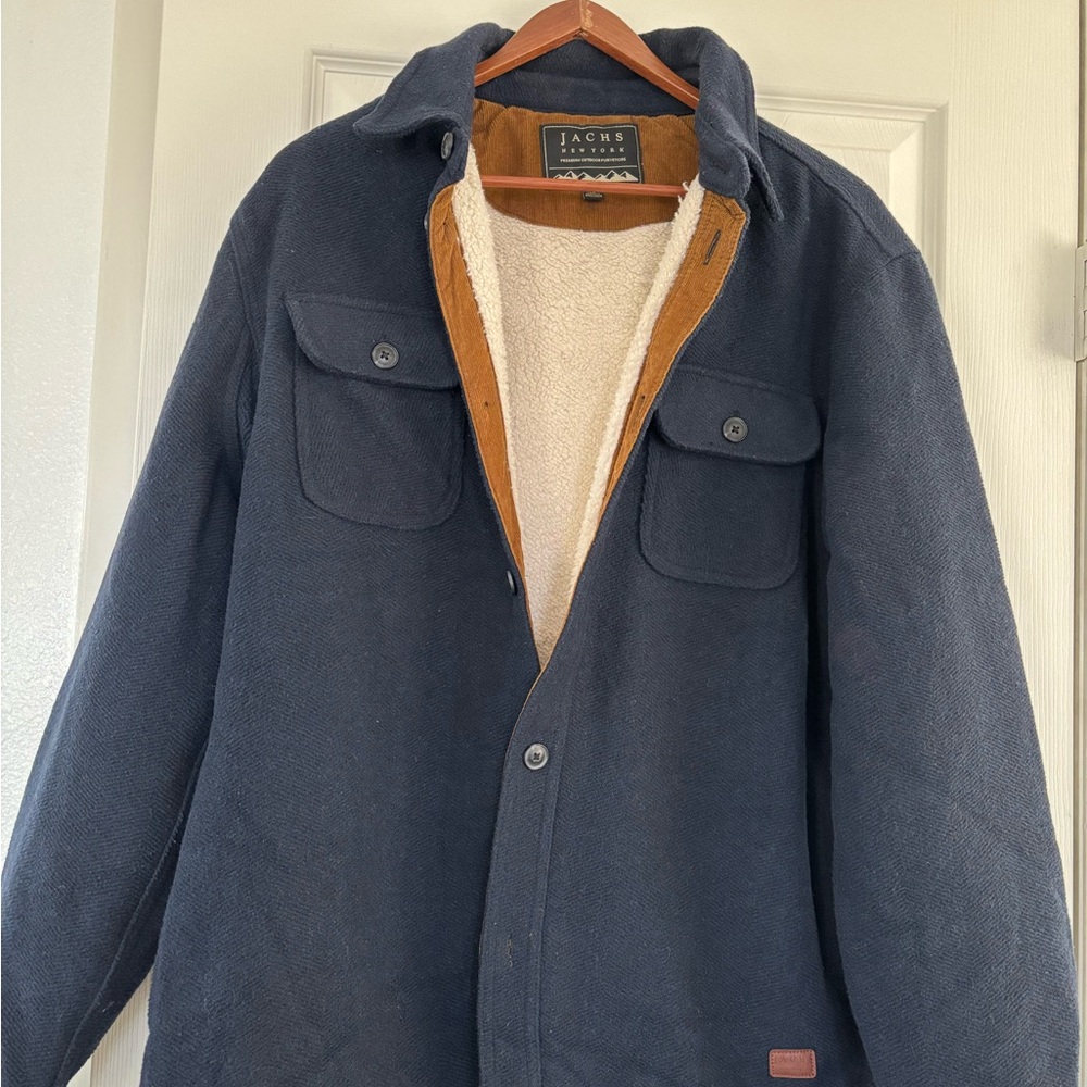 Jachs New York Men's Dark Blue Jacket with Warm Tan Interior